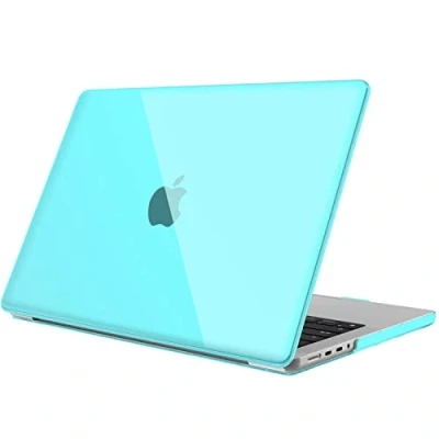 Immagine di FINTIE Custodia Compatibile con MacBook Pro 14&quot; (2024 2021) M4 M3 M2 M1 Pro/Max Cover Rigida Protettivo Guscio Case, Crystal Turquoise