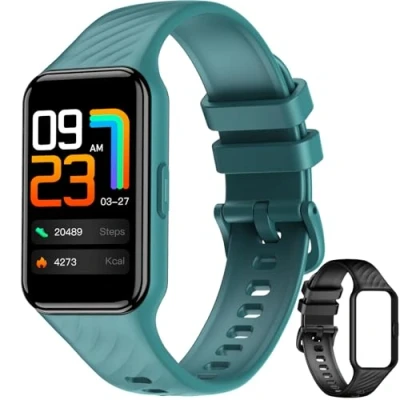 Immagine di Baolubao Smartwatch Donna Uomo, 10 ATM Impermeabil con Cardiofrequenzimetro/SpO2/Sonno/Contapassi, Notifiche Smart Watch Orologio Fitness Activity Tracker per iOS Android (2 cinturini)