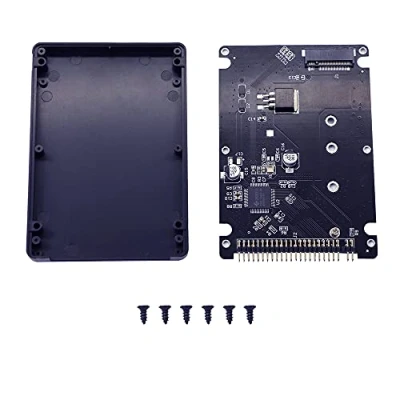 Immagine di GINTOOYUN M.2 NGFF SATA SSD a scheda convertitore IDE da 2,5 &quot;a 44 pin con guscio, nero per notebook, computer desktop e altro