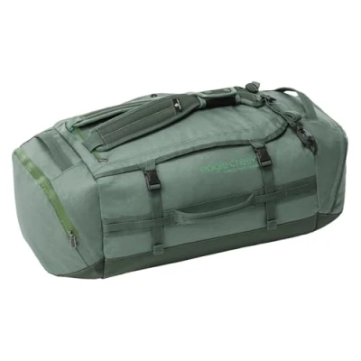 Immagine di Eagle Creek Cargo Hauler Borsone pieghevole da viaggio, durevole e impermeabile, con cinghie a scomparsa, coperchio U tasche terminali ad accesso rapido, 60 l, verde anatra
