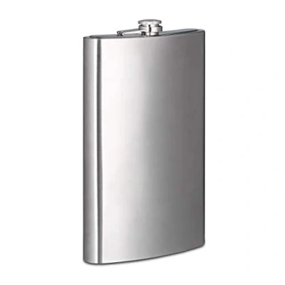 Immagine di Relaxdays Fiaschetta XXL, in Acciaio, Bottiglia con 1,8 Litri di Volume, Aspetto Classico, Design Elegante, Argento Uomo, 1 pz
