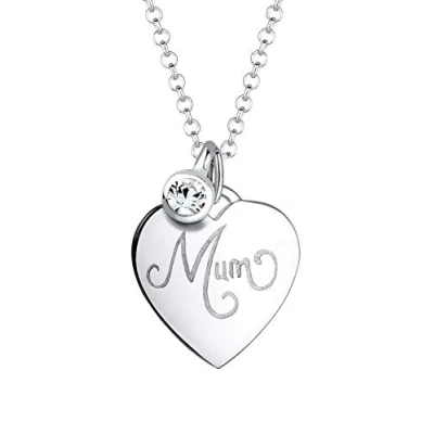 Immagine di Elli Collana da Donna con Pendente a Cuore, in Argento Cristalli