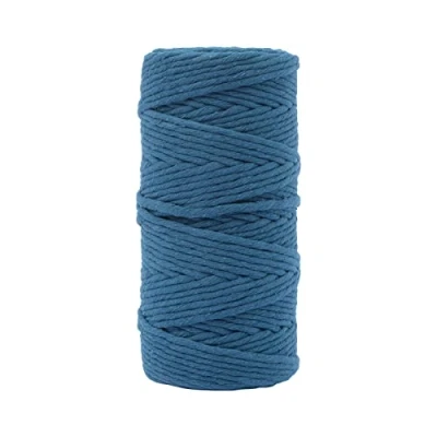 Immagine di Vaessen Creative Filato macramè blu scuro, 3 mm x 100 m, 100% cotone, disponibile in diversi colori, fai da te, decorazione come fioriere, arazzo parete, lanterna antivento, acchiappasogni
