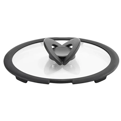Immagine di Lagostina Ingenio Induction Coperchio in Vetro e Silicone, 20 cm, Nero Trasparente