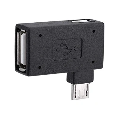Immagine di adattatore OTG, per porta USB ad angolo 90*, cavo micro OTG compatibile con Firestick di seconda generazione, 3a generazione e 4K, smartphone Android, tablet, Rii, tastiere, SNES,