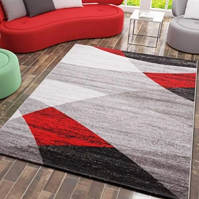 Immagine di VIMODA milano9118 Tappeto, Polipropilene (PP), Colore: Rosso, 60 x 110 cm