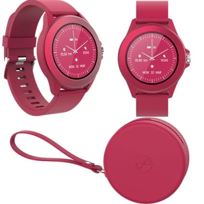 Immagine di FOREVER Colorum CW 300 Rosa Smartwatch IP68 Impermeabile Cardiofrequenzimetro Contapassi Monitor del Sonno Calorie Lunga Durata Batteria Orologio Sportivo Android/iOS Unisex dal Design Elegante