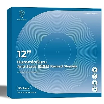 Immagine di buste per dischi in vinile HumminGuru: interne vinile, esterne, custodie (Maniche rotonde, 12&quot;)