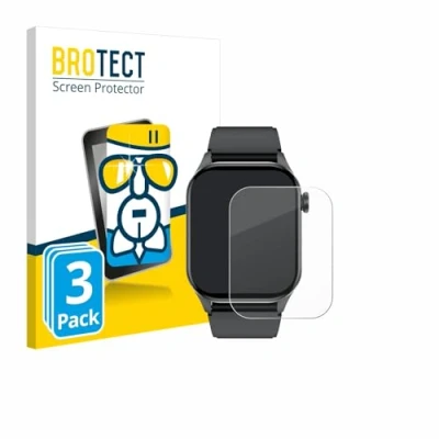 Immagine di brotect Pellicola Protettiva Vetro per Smartwatch T98 2.04&quot; Protezione Schermo (3 Pezzi) [Durezza Estrema 9H, Chiaro]