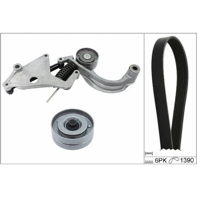 Immagine di INA 529 0457 10 Kit cinghie Poly V Controllare corsa libera generatore ed ev. sostituire MINI: Hatchback