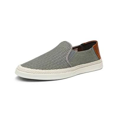 Immagine di Bruno Marc Mocassino Uomo Espadrillas Csual Confortevole Piatto Classico Slip On Traspirante Grigio SBFS2301M E Taglia 43 (EUR)