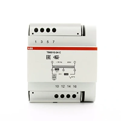 Immagine di ABB TS63/12 24 C TRASFORMATORE 63VA 12 24V, White