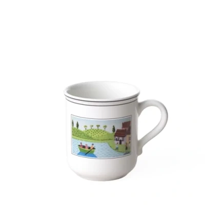 Immagine di Villeroy &amp; Boch Design Naif Tazza con Manico Barca Variopinto, Lavabile in Lavastoviglie, Adatto per Microonde, Colazione, Divertente, Grande, Caffe, Porcellana Premium