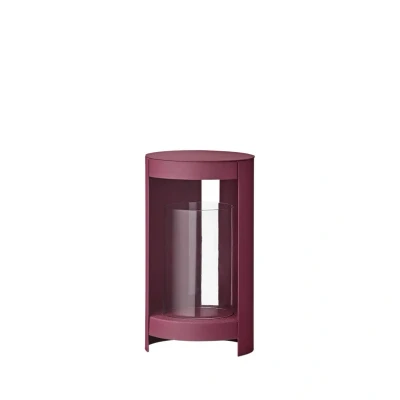 Immagine di Lanterna AYTM Ora, rosso scuro, altezza 28,2 cm, vetro, alluminio
