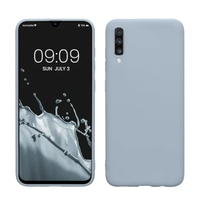 Immagine di kwmobile Custodia Compatibile con Samsung Galaxy A70 Cover Back Case per Smartphone in Silicone TPU Protezione Gommata blu chiaro matt