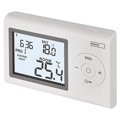 Immagine di EMOS termostato digitale per ambienti, da parete programmabile sistemi di riscaldamento e raffreddamento, termostato/regolatore temperatura ambiente con protezione antigelo,