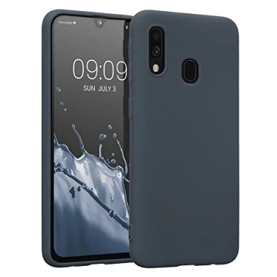 Immagine di kwmobile Custodia Compatibile con Samsung Galaxy A40 Cover Back Case per Smartphone in Silicone TPU Protezione Gommata blu mirtillo