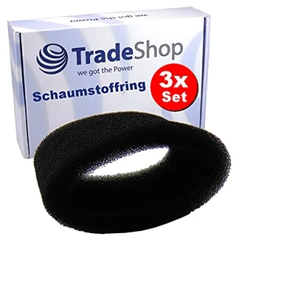 Immagine di 3 filtri in schiuma per Mio Star VAC7156 Severin HV 7158 7159 7160 7165 sostituisce 5326 048 5326048 9000030649 / Filtro di protezione del motore