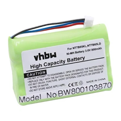 Immagine di vhbw Ni MH batteria 800mAh (3.6V) compatibile con Polycom KIRK 3040, 4020, 4040 sostituisce CPH 464Q3S, NT7B65KL, NT7B65LD.