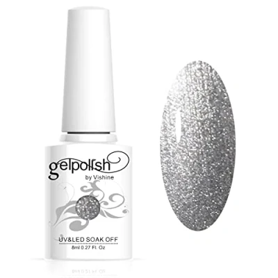 Immagine di Vishine Smalto Semipermente per Unghie in Gel UV LED Smalti Colori Soak Off Manicure e Pedicure 8ml 1pzs Pearl Silver #231