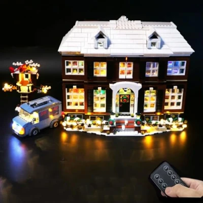 Immagine di Caikbms Set Luci LED Versione con Telecomando, Compatibile Modello Lego 21330 Mamma Ho Perso Laereo, Mattoncini Costruzione, Non Incluso B