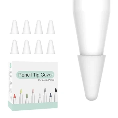 Immagine di Punta Ricambio Compatibile con Apple Pencil 1st e 2nd,8 Pack Punte Silicone Pennino di Nib per Cap iPencil iPad Pro 11 &quot;10,5&quot; 12,9 &quot;9,7&quot; Bianco