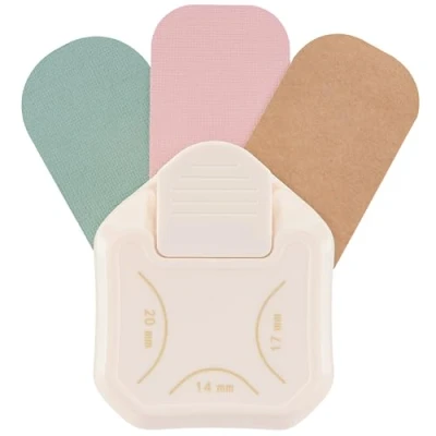 Immagine di Vaessen Creative, Fustellatrice per angoli grande 3 in 1, Progetti Fai da Te, Scrapbooking e Creazione di Biglietti, Bianco/Rosa, 14 17 20 mm