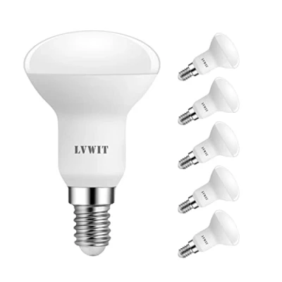 Immagine di LVWIT Lampadine LED R50 Riflettore, Attacco E14, 4.9W Equivalenti a 40W, Luce Bianca Calda 2700K, 470Lm, Risparmio Energetico, Non Dimmerabile, Confezione da 6 Pezzi