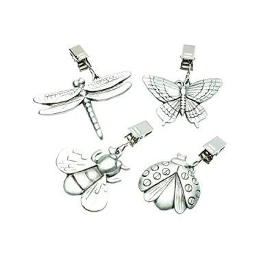 Immagine di KC BLUE KCTCGAR Set di 4 Pesi Fermatovaglia, Metallo, Argento, unità