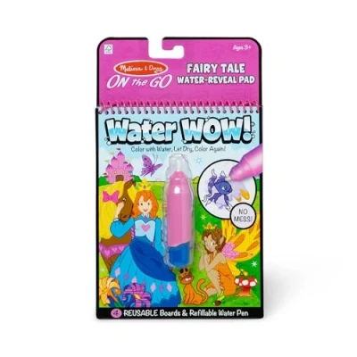 Immagine di Melissa &amp; Doug Water Wow Magic Book Libro Magico da Colorare con la Penna a Tema Favole Album Pennarelli ad Acqua Giochi Viaggio per Bambini dai 3 ai 7 anni