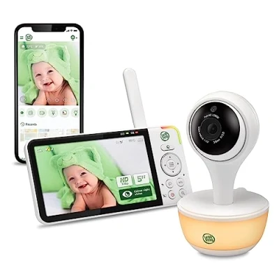 Immagine di Leap Frog LF815HD Baby Monitor Video e Audio con Luce Notturna a 7 Colori, 5&quot; 1080P HD 5000mAh Telecamera Neonato Schermo LCD VOX Visione Sensore di Temperatura