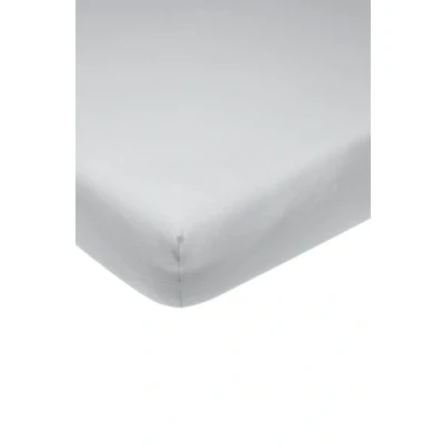 Immagine di Meyco Home Basic jersey Uni, lenzuolo per 1 persona (lenzuolo in morbido di qualità, 100% cotone, traspirante, dimensioni: 90 x 200 cm), grigio chiaro