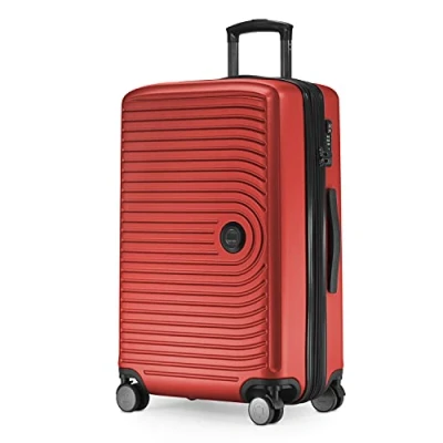 Immagine di Hauptstadtkoffer MITTE Valigia rigida media, estensibile, bagaglio con volume di espansione 8 cm, TSA, 4 ruote a doppia ruota, 68 88 litri, Rosso