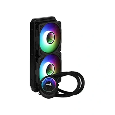 Immagine di Aerocool MIRAGEL240, Raffreddamento Liquido CPU, 2 Ventole ARGB 12cm, TDP 400W, Nero