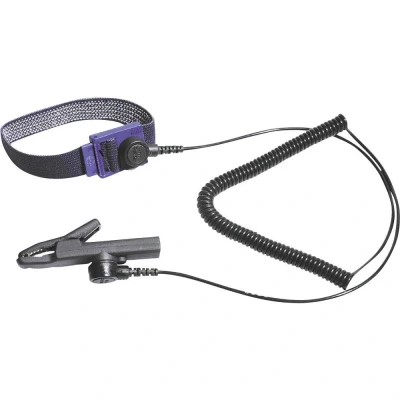 Immagine di Bernstein Tools for Electronics 9 342 Cinturino da polso ESD Nero incl. Cavo di messa a terra Connettore pressione 3 mm, 10