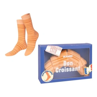 Immagine di EAT MY SOCKS Calzini originali e divertenti Design a croissant alti Comfort durata Ideali per uomini donne Taglie da 36 45 1 Paio