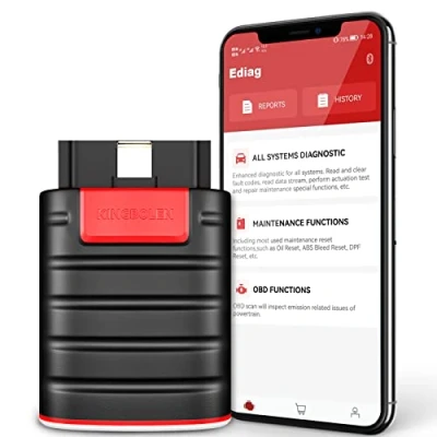Immagine di KINGBOLEN EDIAG obd2 Auto Diagnostica Bluetooth Tutto il Sistema Bidirezionale Scanner Auto, Livello OE, Codifica ECU, 15+ RESET,AUTO VIN, software 1 anno iPhone e Android