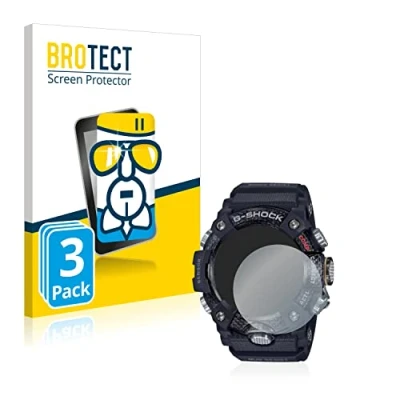 Immagine di brotect Pellicola Protettiva Vetro per Casio G Shock Mudmaster GG B100 1AER Protezione Schermo (3 Pezzi) [Durezza Estrema 9H, Chiaro]