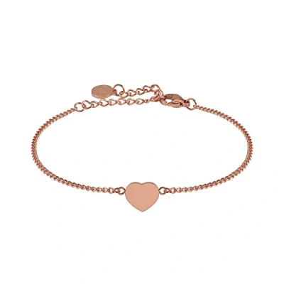 Immagine di GD GOOD.designs Bracciale cuore da donna regolabile 15,5 a 20,5 cm dell&#039;amicizia in oro 18 carati, argento o rosa (Oro Rosa)