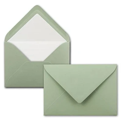 Immagine di NEUSER PAPIER 100 buste per lettere, formato DIN C6, foderate con carta velina bianca, g/m², 11,4 x 16,2 cm, incollaggio a umido