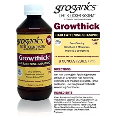 Immagine di Groganic DHT growthick Shampoo 8 oz. by