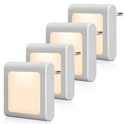 Immagine di Presa di Luce Notturna con Sensore Crepuscolare, Emotionlite Bambini, Luminosità Regolabile in modo continuo Molto bene per la camera dei bambini,corridoio,Bianco caldo, 4 pezzi