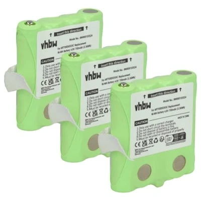 Immagine di vhbw 3x batteria compatibile con DeTeWe Outdoor PMR 8000, Simvalley WT 100 radio (700mAh, 4,8V, NiMH) Sostituisce PX 175 675