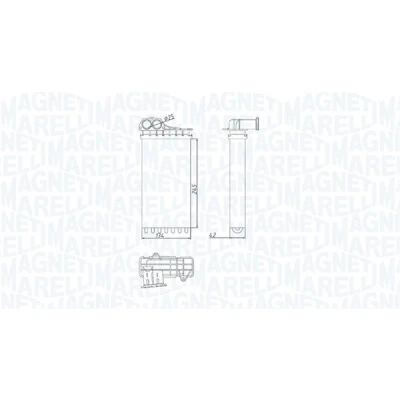 Immagine di MAGNETI MARELLI 350218436000 Radiatore Riscaldamento PEUGEOT: 206 Hatchback, SW, 307 CITROËN: Xsara Picasso, C3 I Hatchback