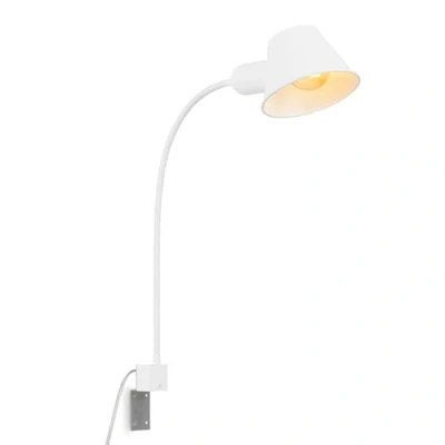 Immagine di BRILONER lampada da letto flessibile, regolabile, interruttore a levetta, 1x presa E27 max. 10 Watt, cavo incluso, bianco, 63 cm