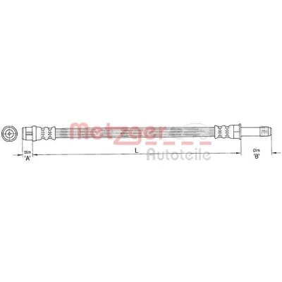 Immagine di METZGER 4110363 Tubi Freno 195 VOLKSWAGEN: Transporter 5 Bus, Multivan (7HM,