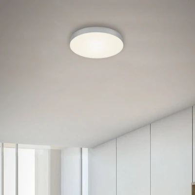 Immagine di BRILONER Plafoniera a LED soffitto, Lampadario senza cornice, pannello LED, lampada moderna, temperatura di colore bianco caldo, Ø212 mm, color argento
