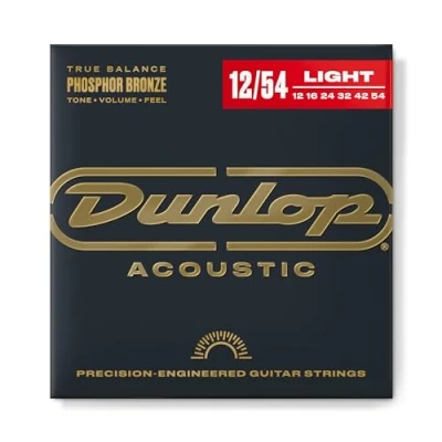 Immagine di DUNLOP DAP1254 ACOUSTIC PHOSPHOR BRONZE, LIGHT SET/6 Corde in bronzo/fosforo, Scalatura: 12 16 24 32 42 54