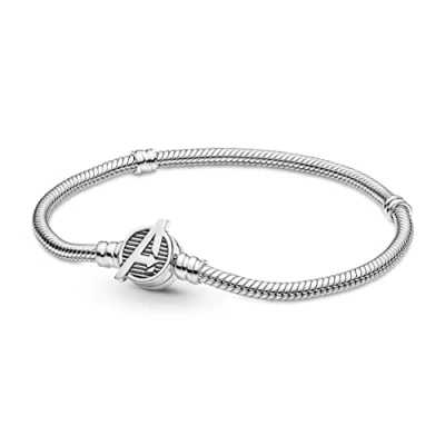 Immagine di PANDORA Bracciale in maglia snake argento Sterling con chiusura logo Marvel The Avengers, 20