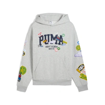 Immagine di Puma Hooperhotline Felpa con cappuccio, Uomo, Taglia: Large, Light gray heather